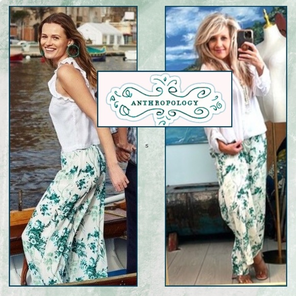 Anthropologie, Christina Wide-Leg Trousers,Completely Lined, Excl. Cond., Size 4 - Picture 1 of 12